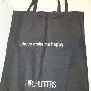 Hirshleifers Black Canvas Cloth Oversized Shopping Bag, 24" x 21.5" boot box!
